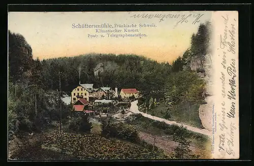 AK Schüttersmühle, Post- und Telegraphenstation