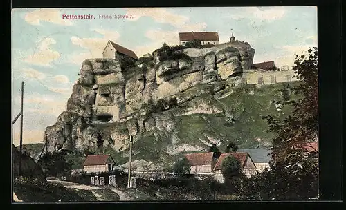 AK Pottenstein, Teilansicht vom Stadtrand