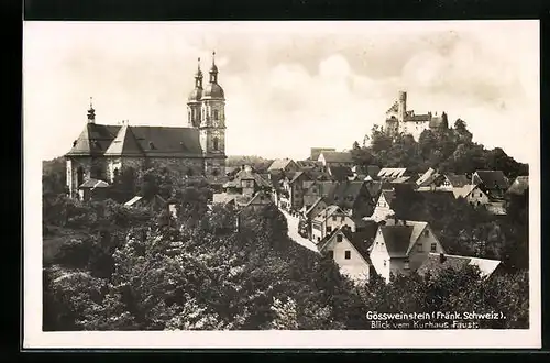 AK Gössweinstein, Blick vom Kurhaus auf die Kirche