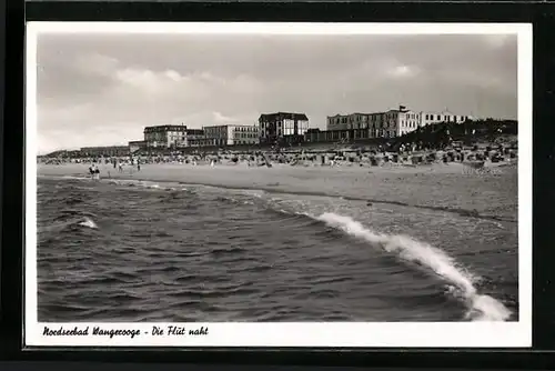 AK Wangerooge, Strand mit Badegästen