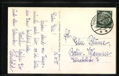 AK Havelberg, Flusspartie mit Dom und Brücke