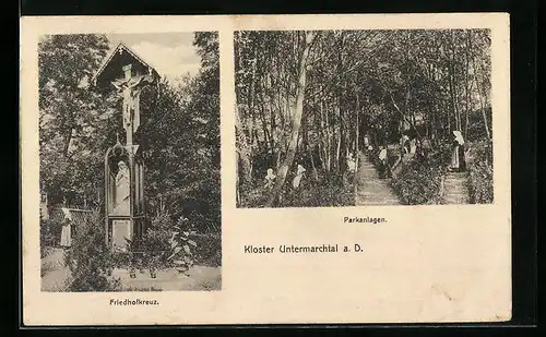 AK Untermarchtal a. D., Parkanlagen, Friedhofkreuz