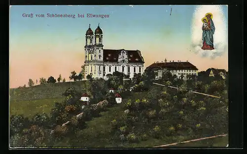 AK Ellwangen, Schönenberg mit Kirche