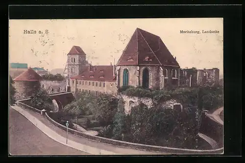 AK Halle a. d. Saale, Moritzburg, Landseite