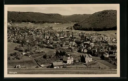 AK Ebingen, Ortspartie mit Kirche
