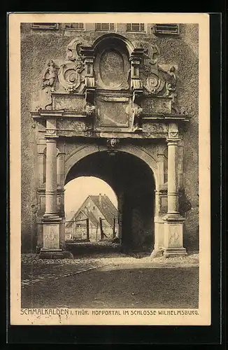 AK Schmalkalden i. Thür., Hofportal im Schlosse Wilhelmsburg