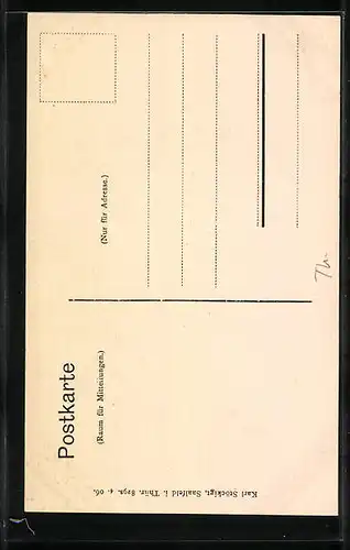 AK Pössneck i. Thür., Strassenpartie beim Rathaus