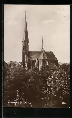 AK Hainichen i. Sa., Ansicht der Kirche