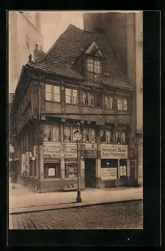 AK Hamburg, Pferdemarkt, Das älteste Haus