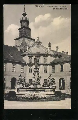 AK München, Wittelsbacherbrunnen in der Residenz