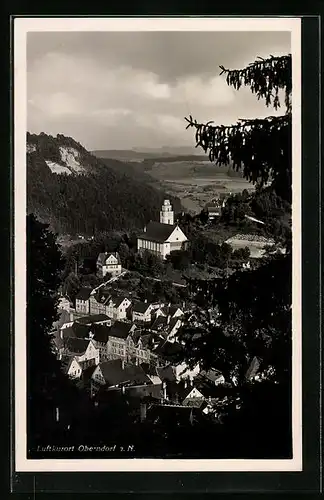 AK Oberndorf a. N., Gesamtansicht aus der Vogelschau