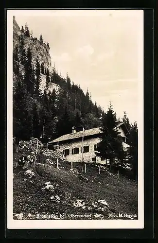 AK Brünnstein b. Oberaudorf, Brünnsteinhaus mit Kindern
