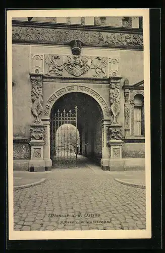AK Wismar a. d. Ostsee, Pforte vom Fürstenhof