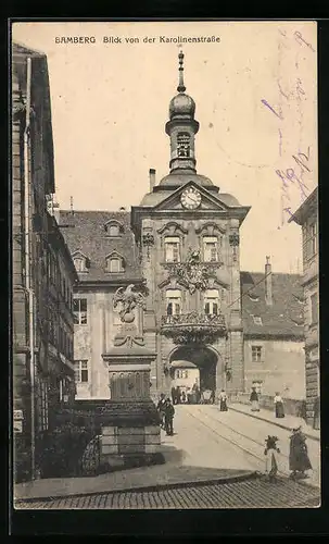AK Bamberg, Blick von der Karolinenstrasse