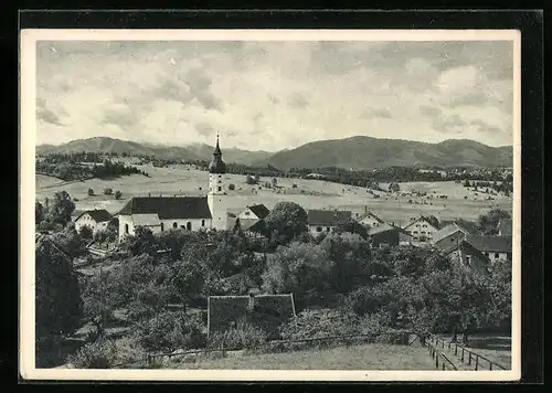 AK Bayersoien, Ortspartie mit Kirche