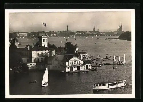 AK Hamburg, Uhlenhorster Fährhaus, Aussenalster