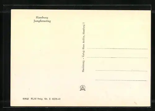 AK Hamburg-Neustadt, Partie am Jungfernstieg