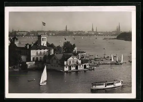 AK Hamburg, Uhlenhorster Fährhaus und Aussenalster