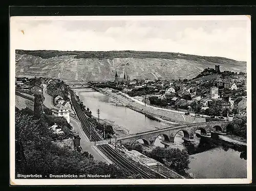 AK Bingerbrück, Drususbrücke mit Niederwald
