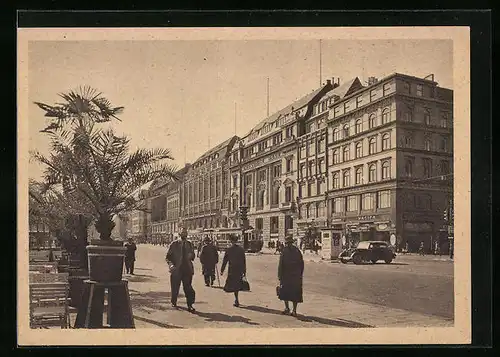 AK Hamburg-Neustadt, Partie am Jungfernstieg