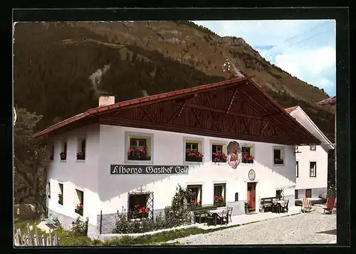 AK Martell /Vinschgau, Gasthof Salt mit Aussenbestuhlung