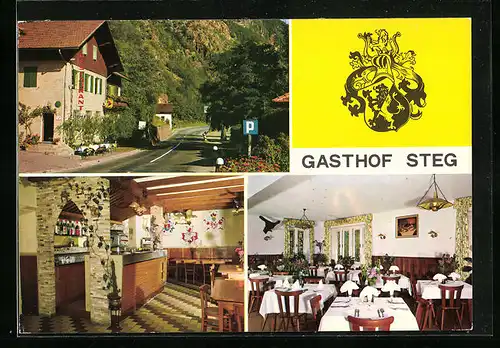 AK Atzwang bei Bozen, Gasthof Steg, Gastraum mit Tresen