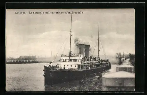 AK Ostende, La nouvelle malle à turbine Jan Breydel