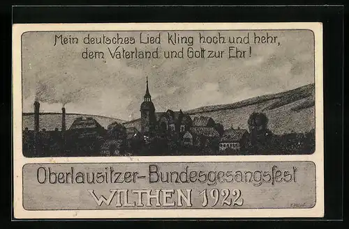 AK Wilthen, Oberlausitzer-Bundesgesangsfest 1922
