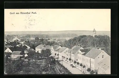 AK Biesenthal / Mark, Ortsansicht mit Umgebung