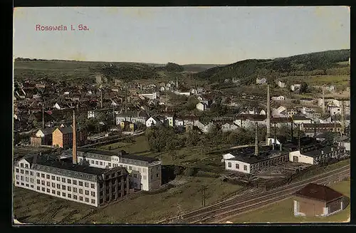 AK Rosswein i. Sa, Ortspartie mit Industriegebiet