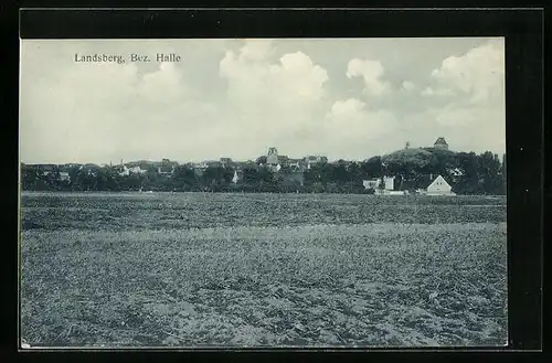 AK Landsberg, Blick auf den Ort vom Feld aus