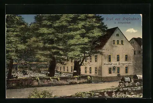 AK Gräfenhain b. Königsbrück, Gasthof zum Erbgericht