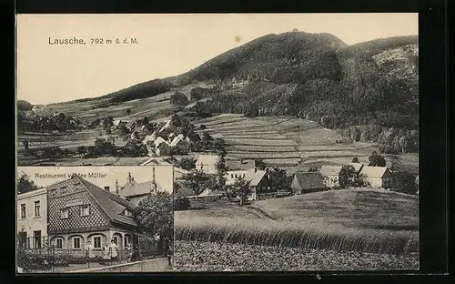 AK Lausche, Restaurant von Max Müller, Totalansicht