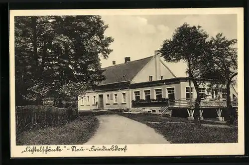 AK Neufriedersdorf, Gasthaus Fichtelschänke von der Strasse gesehen