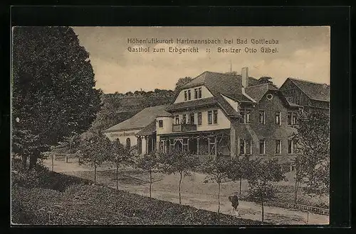 AK Hartmannsbach b. Bad Gottleuba, Gasthof zum Erbgericht