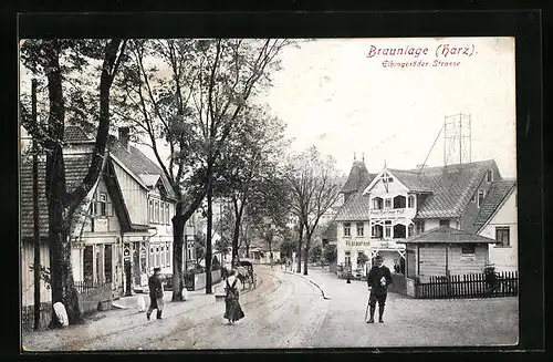 AK Braunlage i. Harz, Elbingeröder Strasse mit Restaurant