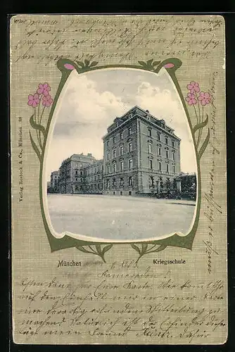AK München, Strassenpartie an der Kriegsschule