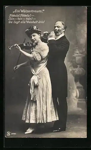 AK Operette Ein Walzertraum, Schauspieler mit Geige