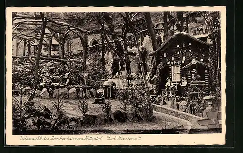 AK Bad Münster a. St., Teilansicht des Märchenhain im Huttental