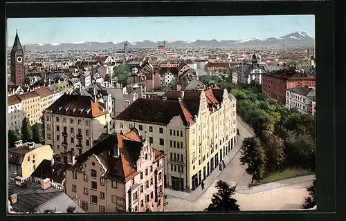 AK München, Teilansicht von der St. Matthäuskirche gegen Süden