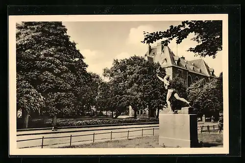 AK Eisleben / Lutherstadt, Marathonläufer