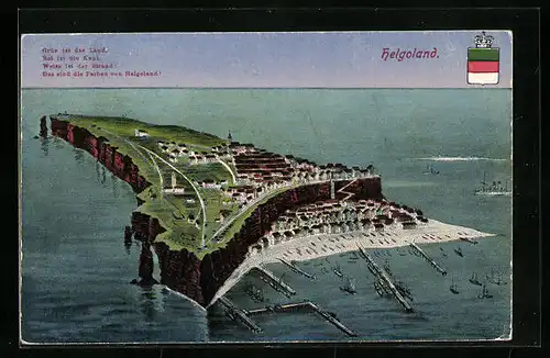 AK Helgoland, Insel-Panorama