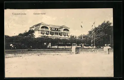 AK Travemünde, Blick zum Ostsee-Hotel