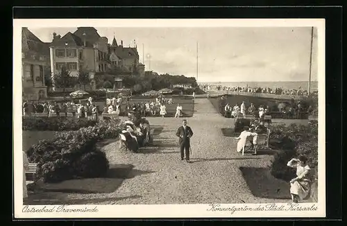 AK Travemünde, Konzertgarten des Städt. Kursaals