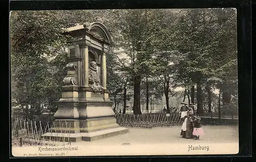 AK Hamburg-St.Georg, am Kirchenpauerdenkmal
