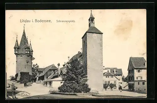 AK Lindau / Bodensee, am Schrannenplatz