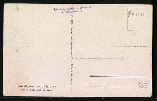 AK Bebenhausen, Gesamtansicht, Südansicht