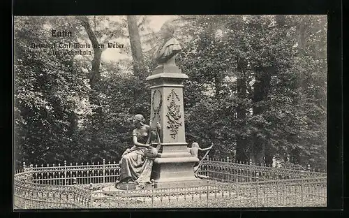 AK Eutin, Denkmal Carl Maria von Weber im Weberhain
