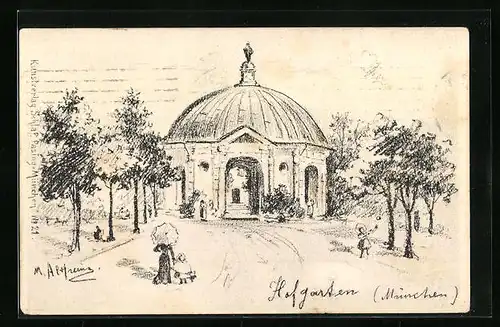 Künstler-AK München, Hofgarten