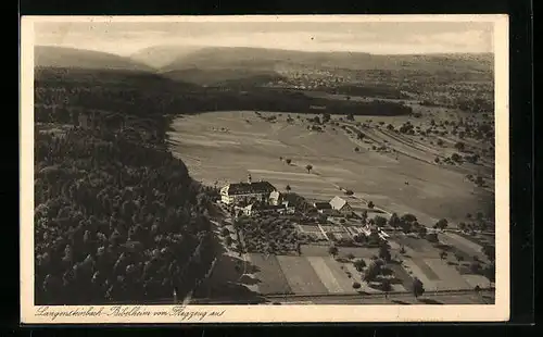 AK Langensteinbach-Bibelheim, Ortspartie, Fliegeraufnahme